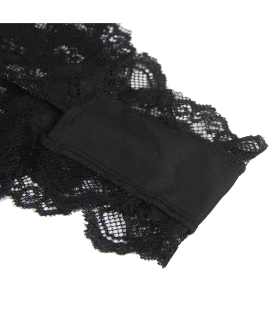 Queen lingerie - teddy escotado de encajes l/xl