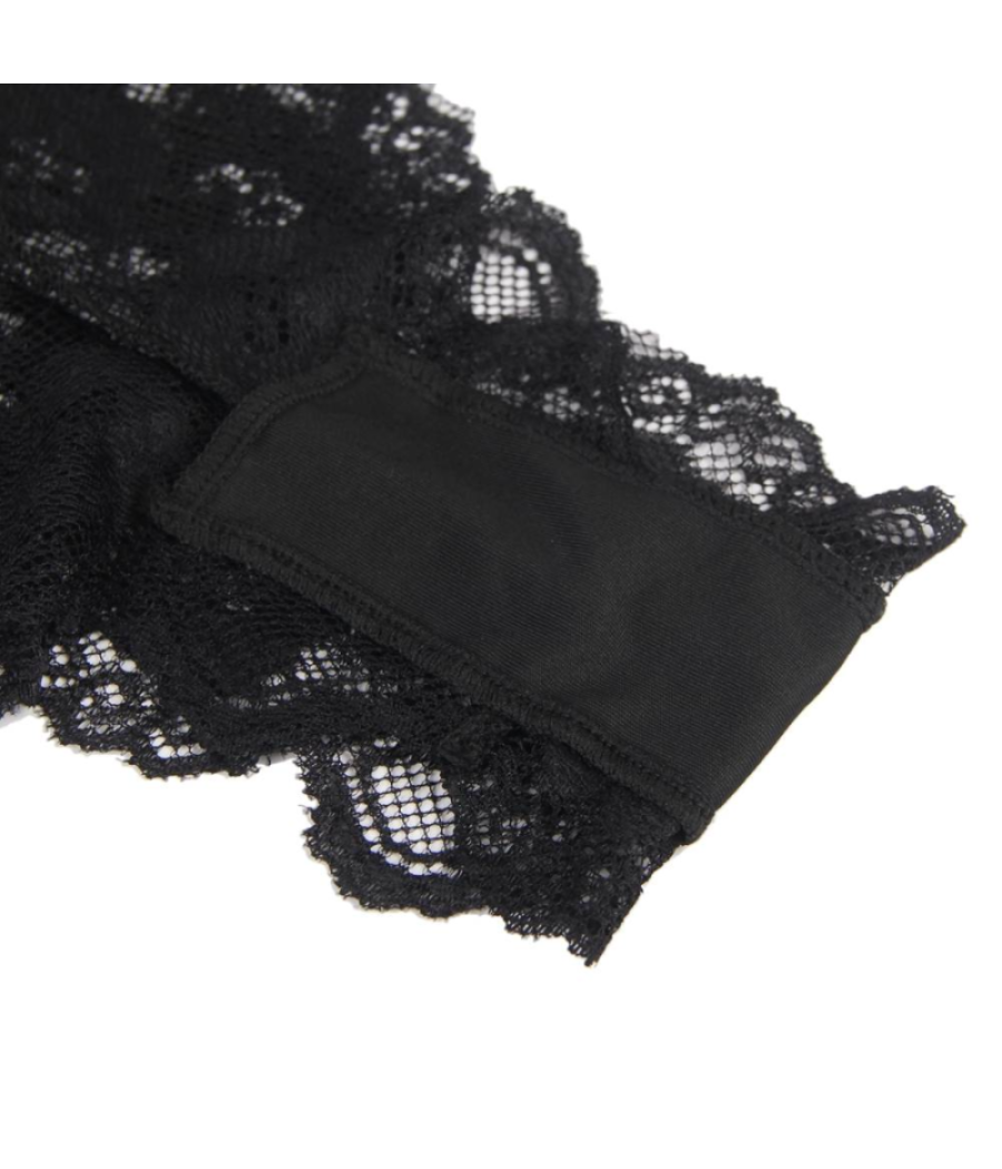 Queen lingerie - teddy escotado de encajes l/xl