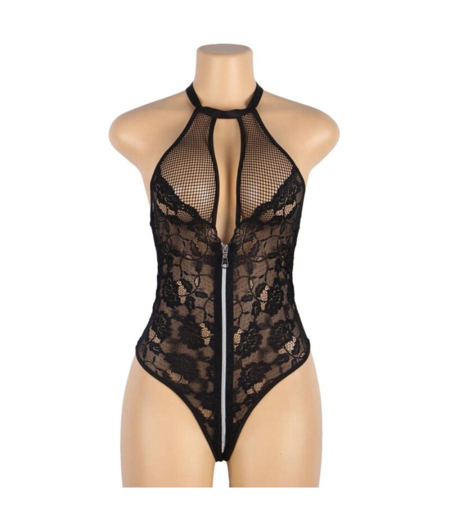 Subblime - teddy encaje floral cremallera s/m
