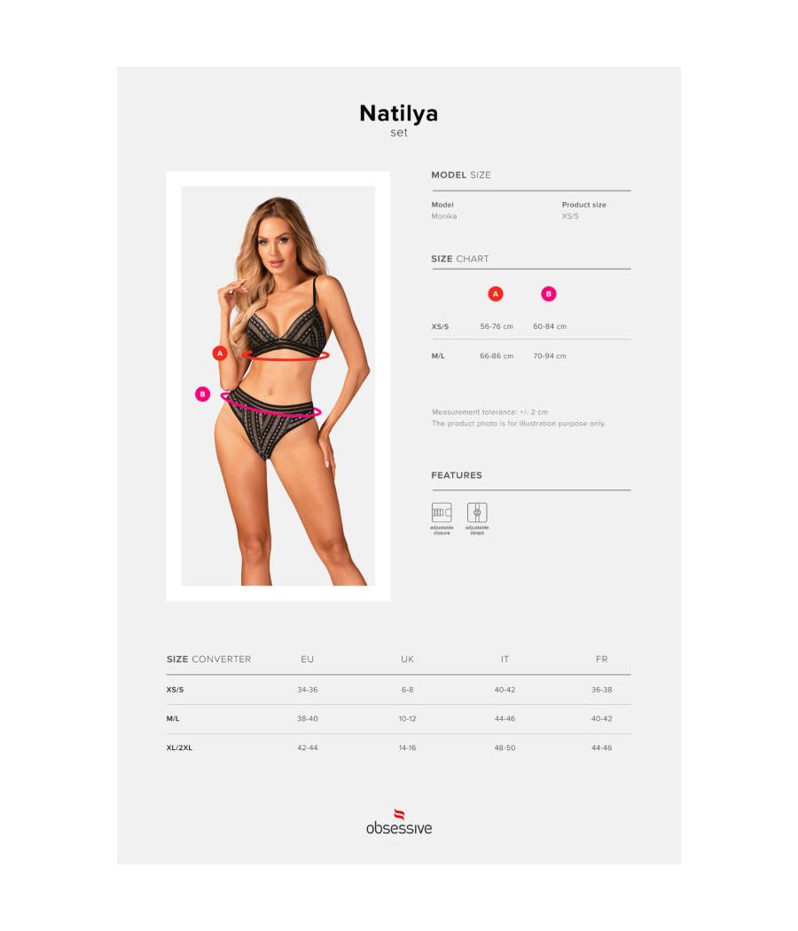 Obsessive - natilya set dos piezas m/l