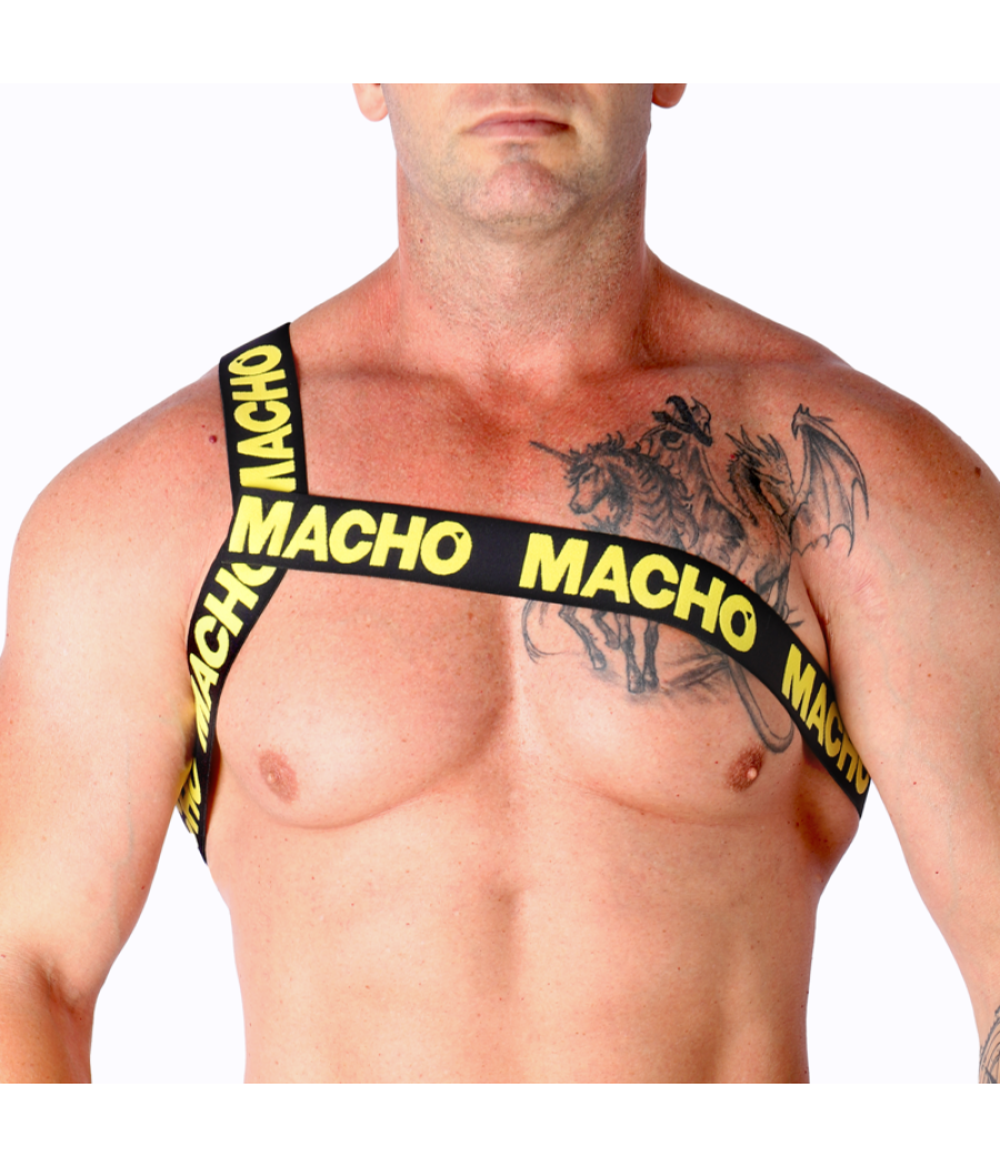 Macho - arnes romano amarillo s/m