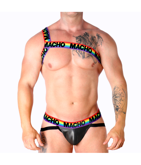 Macho - arnes romano amarillo s/m