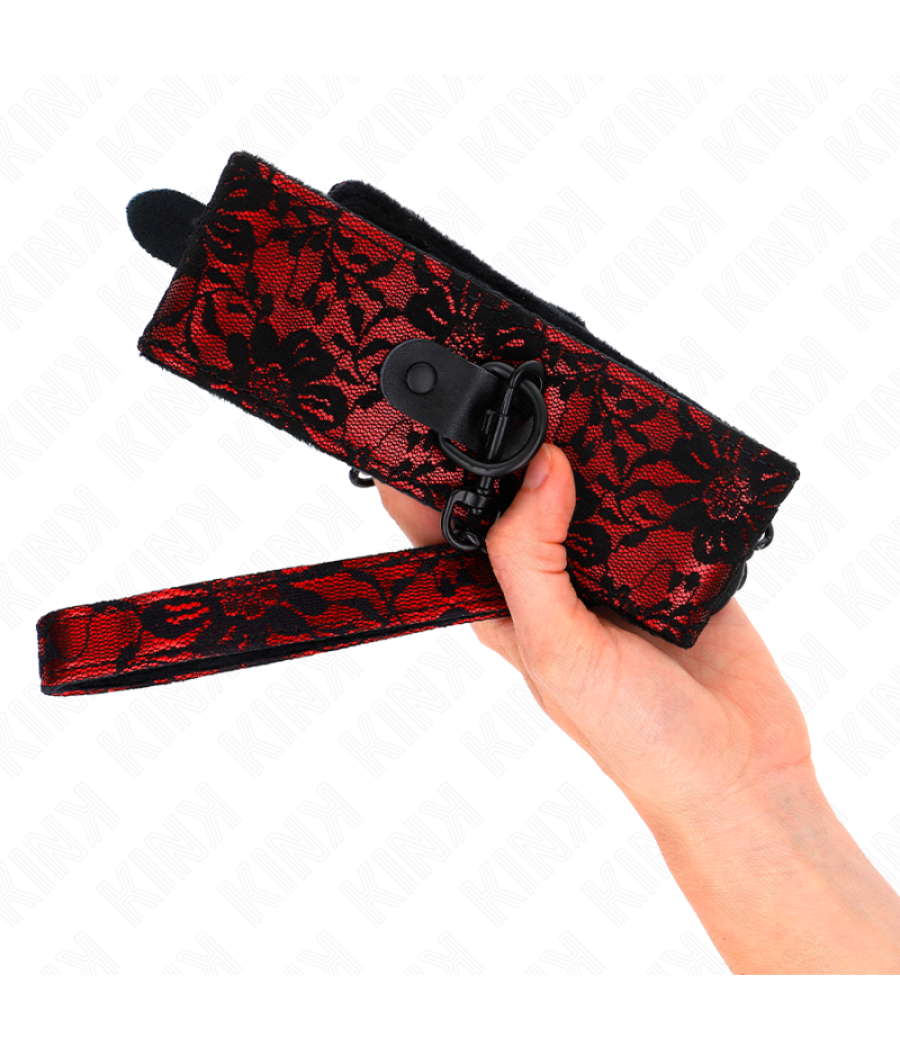 Kink - collar con correa 105 cm de encaje con cinturÃn de cuero real 44 x 5.5 cm