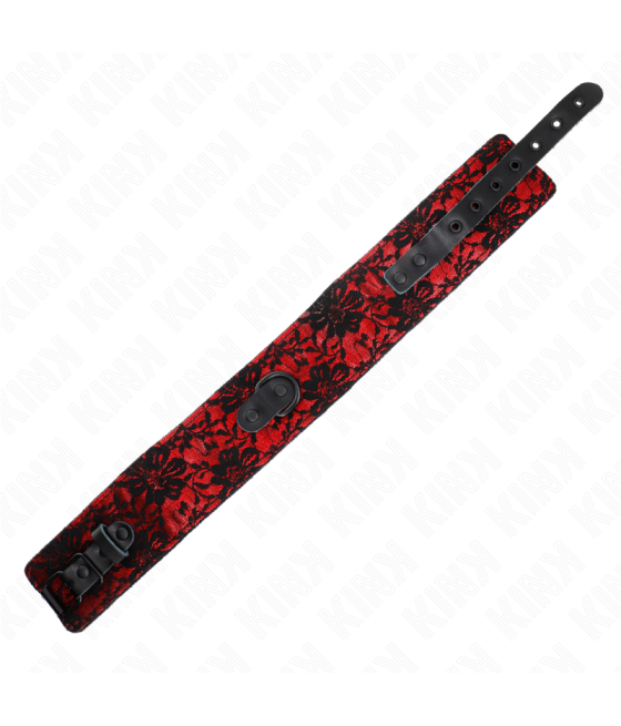 Kink - collar con correa 105 cm de encaje con cinturÃn de cuero real 44 x 5.5 cm