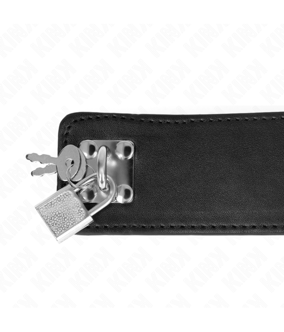 Kink - collar con correa 65 cm ancho negro ajustable 33.5-41 cm x 5 cm