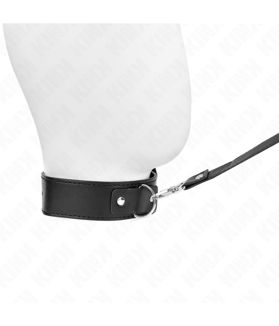 Kink - collar con correa 116 cm fino negro ajustable 32-50 cm x 8 cm