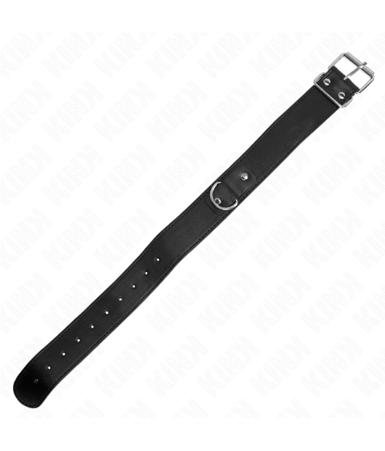 Kink - collar con correa 116 cm fino negro ajustable 32-50 cm x 8 cm