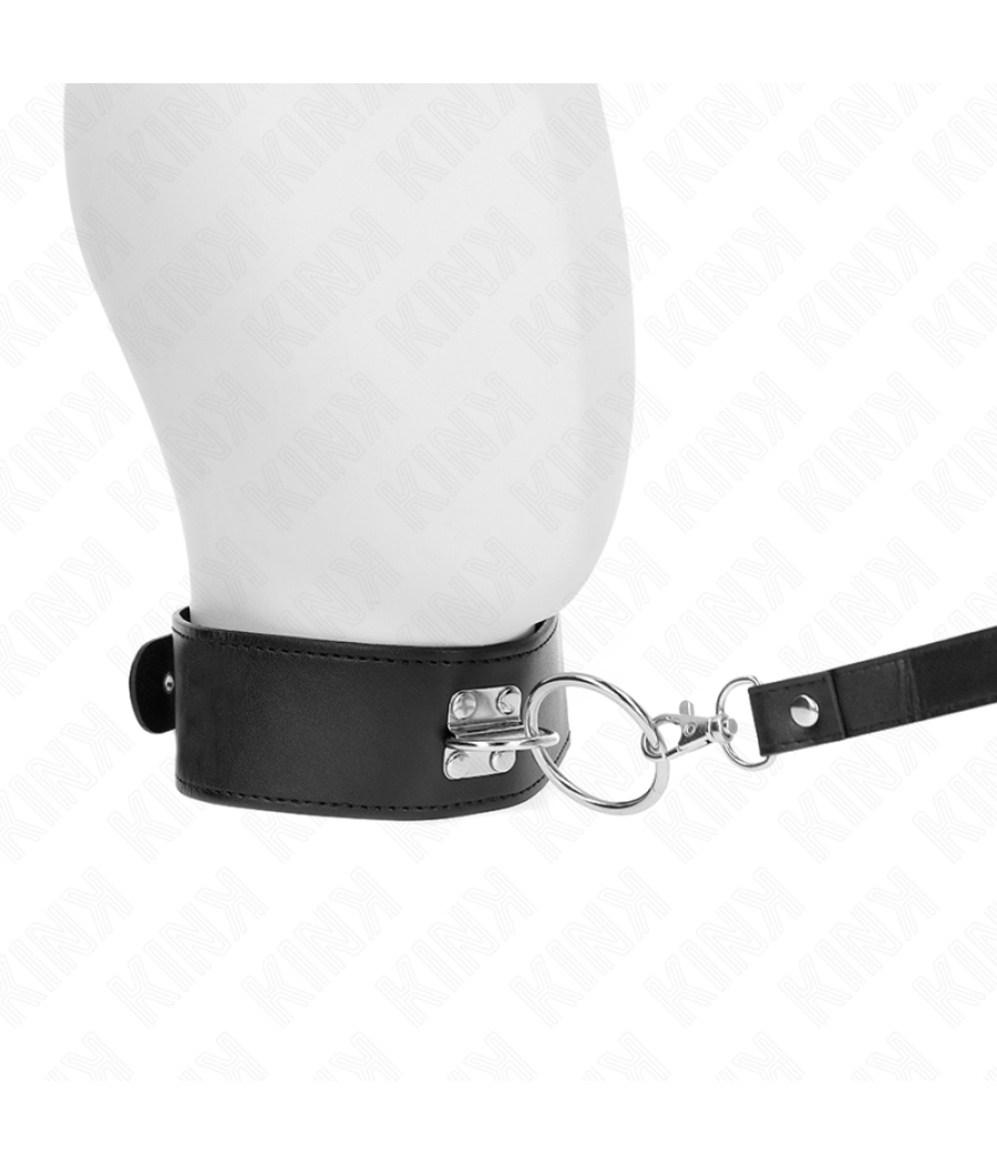 Kink - collar con correa 116 cm con tachuelas correa polipiel 50 x 5 cm