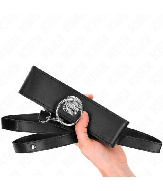 Kink - collar con correa 116 cm con tachuelas correa polipiel 50 x 5 cm