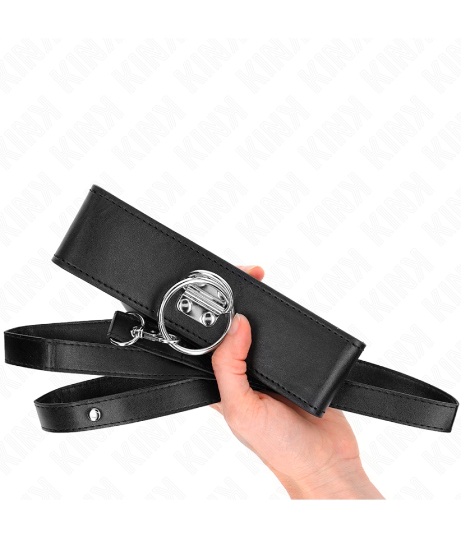 Kink - collar con correa 116 cm con tachuelas correa polipiel 50 x 5 cm