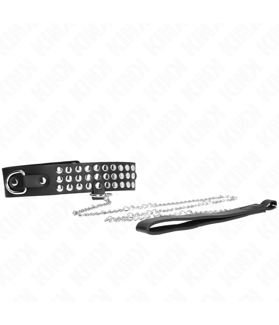 Kink - collar con correa 65 cm con brillos ajustable 37-42 cm x 5.3 cm