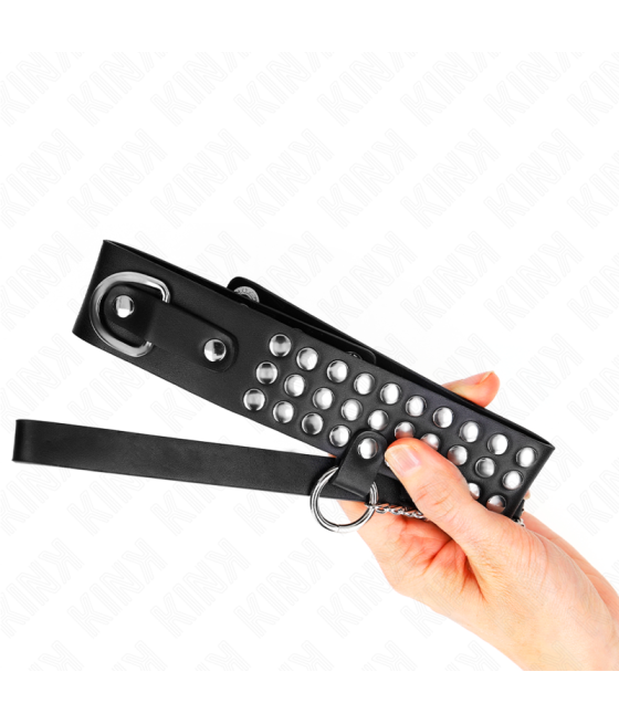Kink - collar con correa 65 cm con brillos ajustable 37-42 cm x 5.3 cm