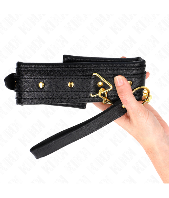 Kink - collar con correa esponja imitaciÃn cuero modelo 1 ajustable 37-54 cm x 3 cm