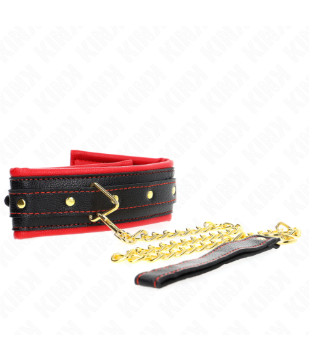 Kink - collar con correa esponja imitaciÃn cuero modelo 2 ajustable 37-54 cm x 3 cm