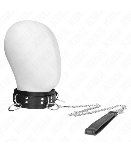 Kink - collar con correa 80 cm esclavitud 3 anillos 53 x 5 cm