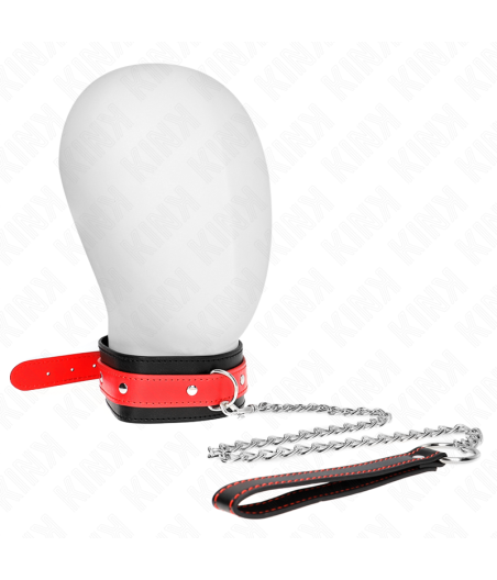 Kink - collar con correa 65 cm rojo ajustable 36-43 cm x 5 cm