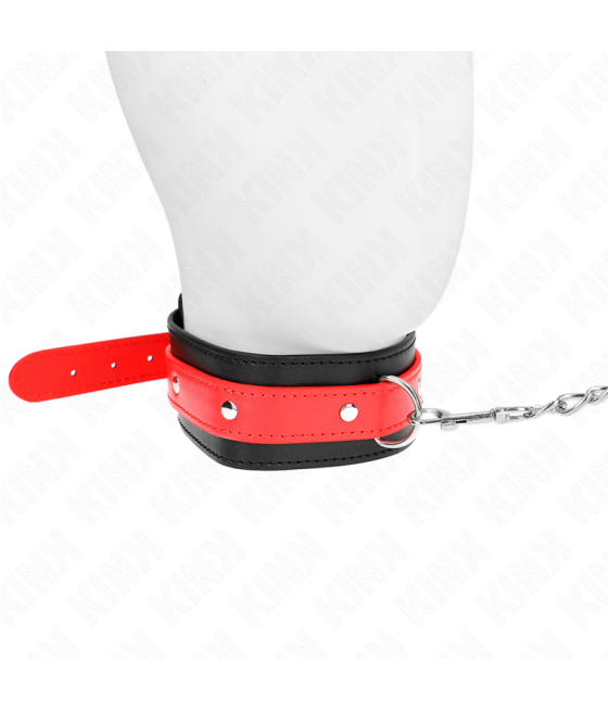 Kink - collar con correa 65 cm rojo ajustable 36-43 cm x 5 cm