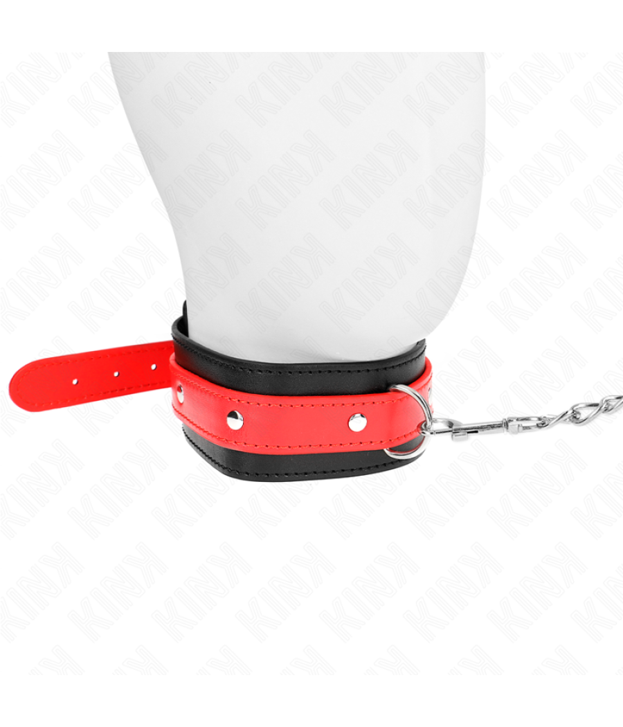 Kink - collar con correa 65 cm rojo ajustable 36-43 cm x 5 cm
