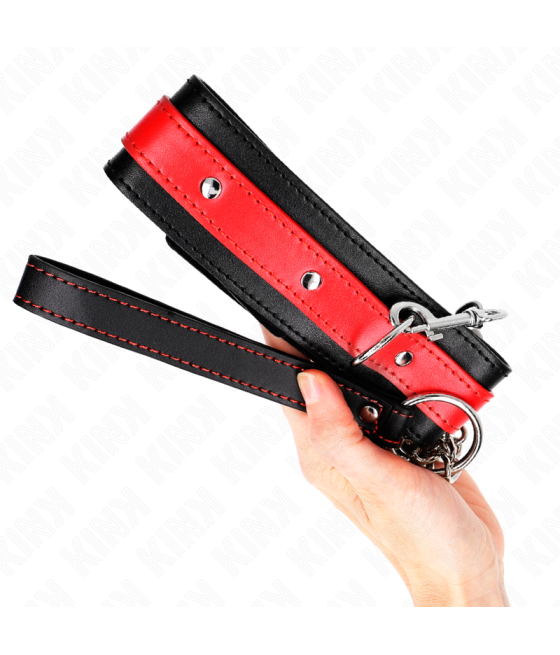 Kink - collar con correa 65 cm rojo ajustable 36-43 cm x 5 cm