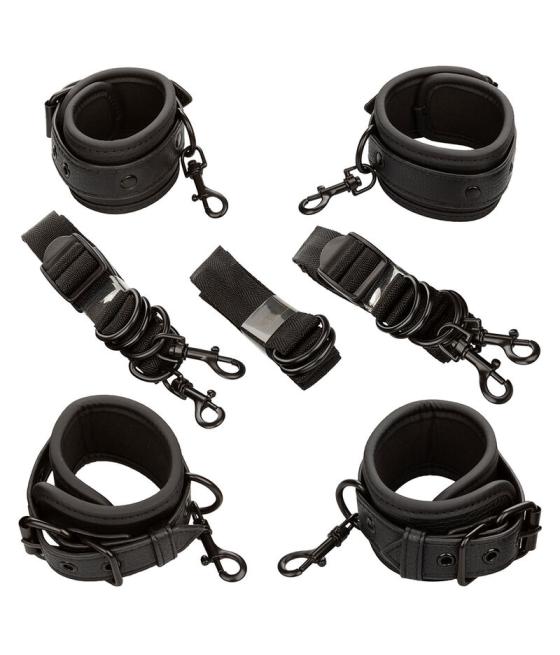 Calexotics - nocturnal restricciones de cama cuero ajustable negro