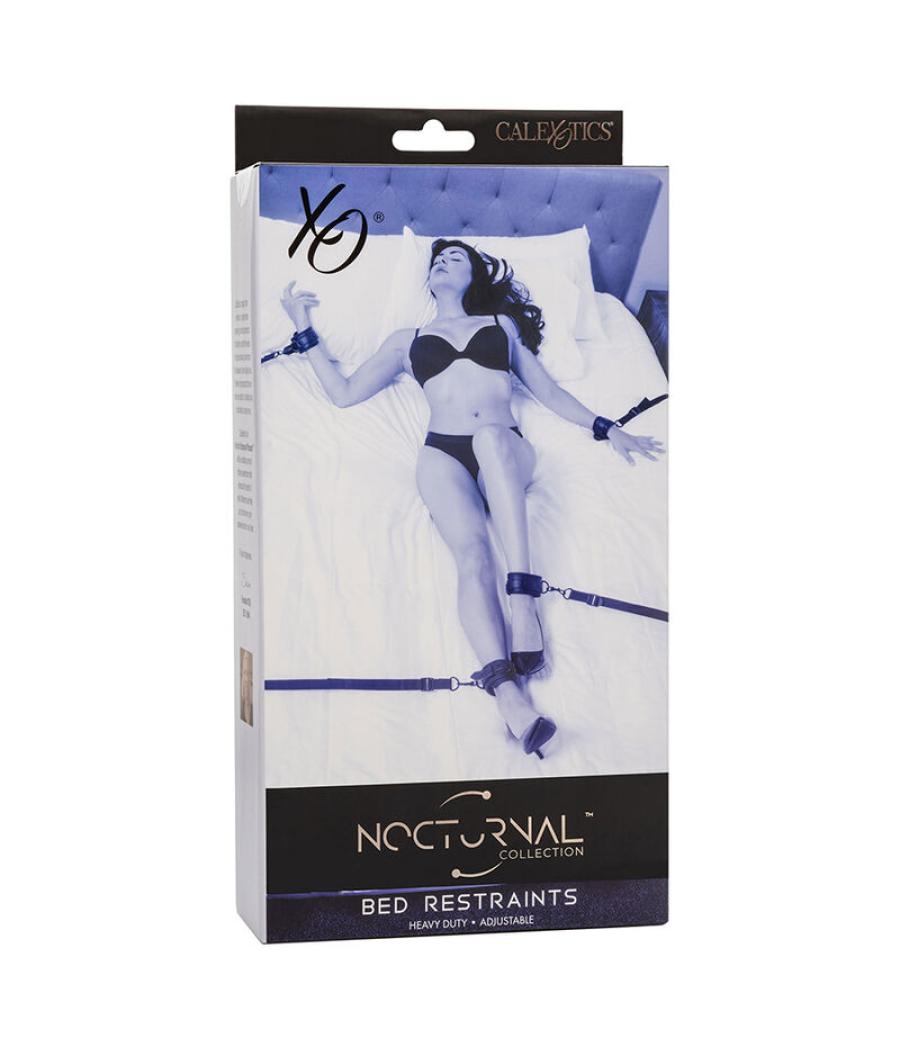 Calexotics - nocturnal restricciones de cama cuero ajustable negro