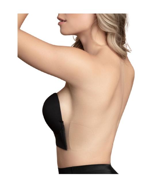 Bye-bra - sujetador sin asas en u negro copa b