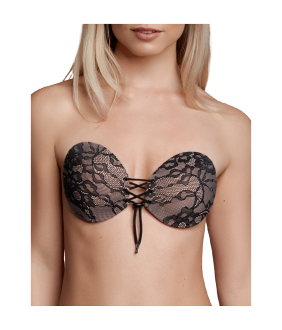Bye-bra - sujetador adhesivo entrelazado & bordado copa a
