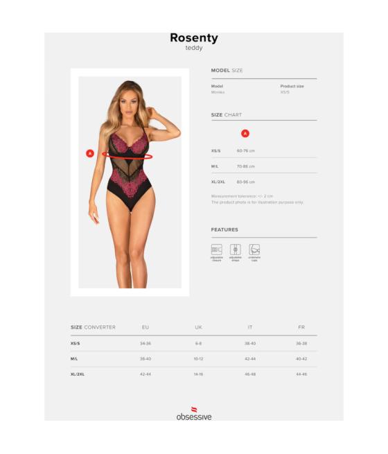 Obsessive - rosenty teddy xs/s