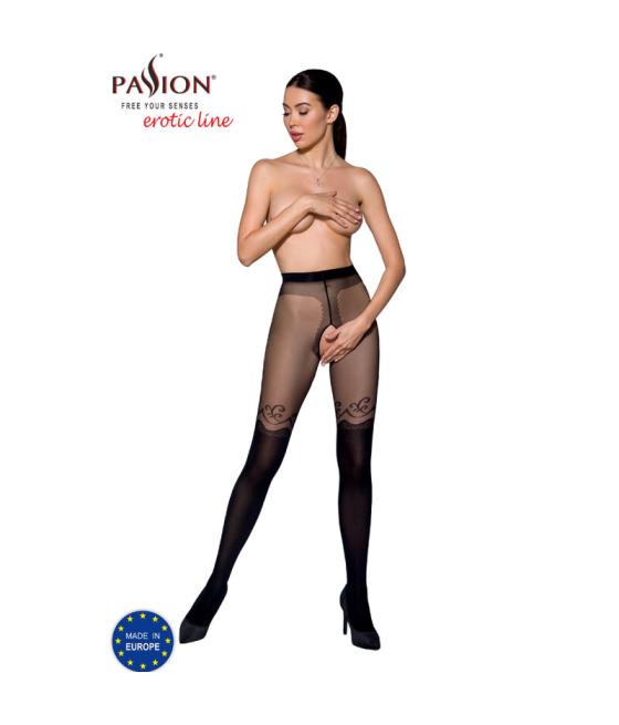 Passion - tiopen 012 medias negro 1/2 20/40 den