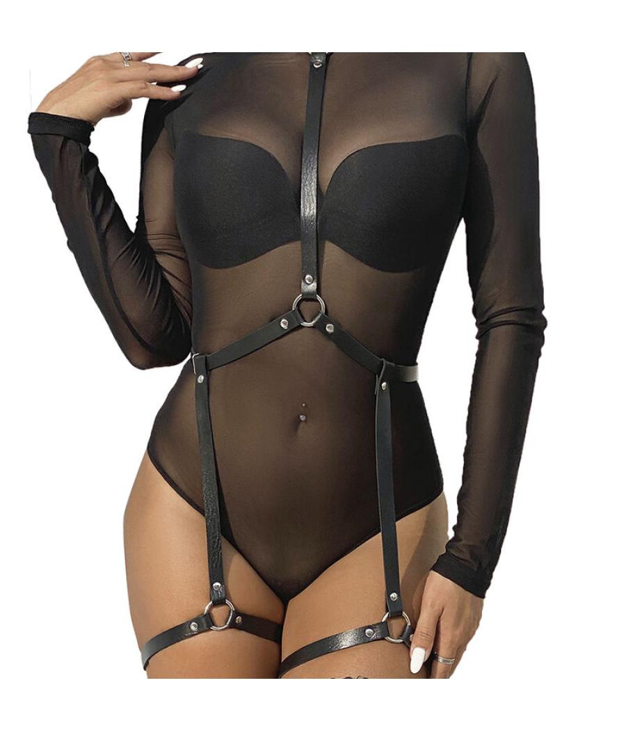 Subblime - arnÃs de cuerpo cuero negro talla Ãnica