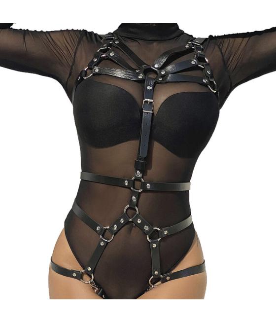 Subblime - arnÃs de cuerpo correas ajustable cuero negro talla Ãnica