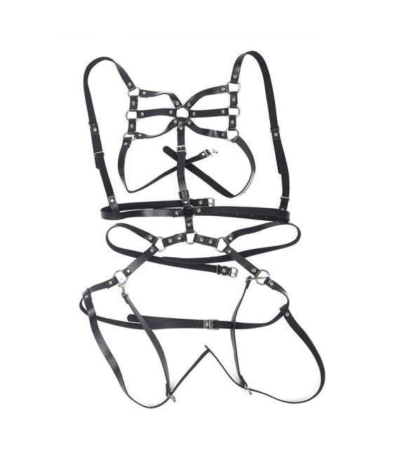 Subblime - arnÃs de cuerpo correas ajustable cuero negro talla Ãnica