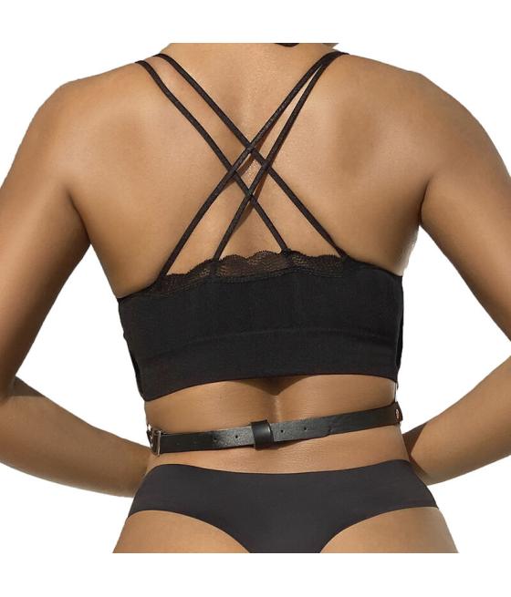 Subblime - arnÃs de pecho cadenas cuero negro talla Ãnica