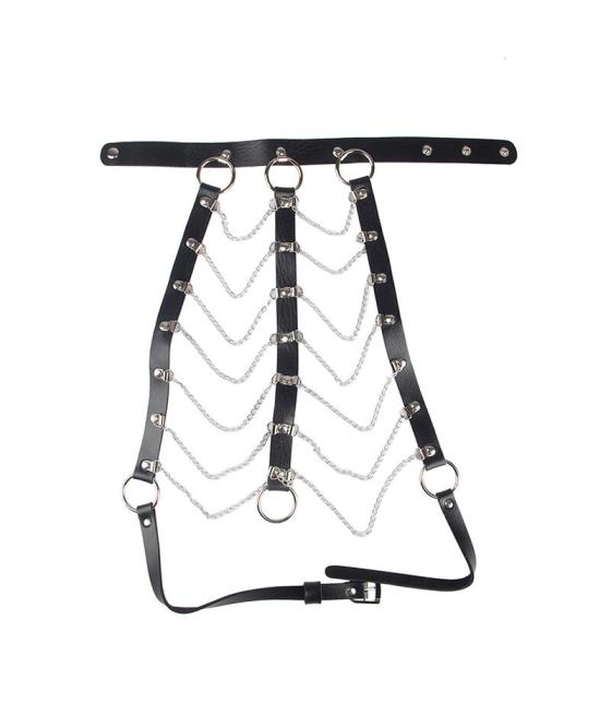 Subblime - arnÃs de pecho cadenas cuero negro talla Ãnica