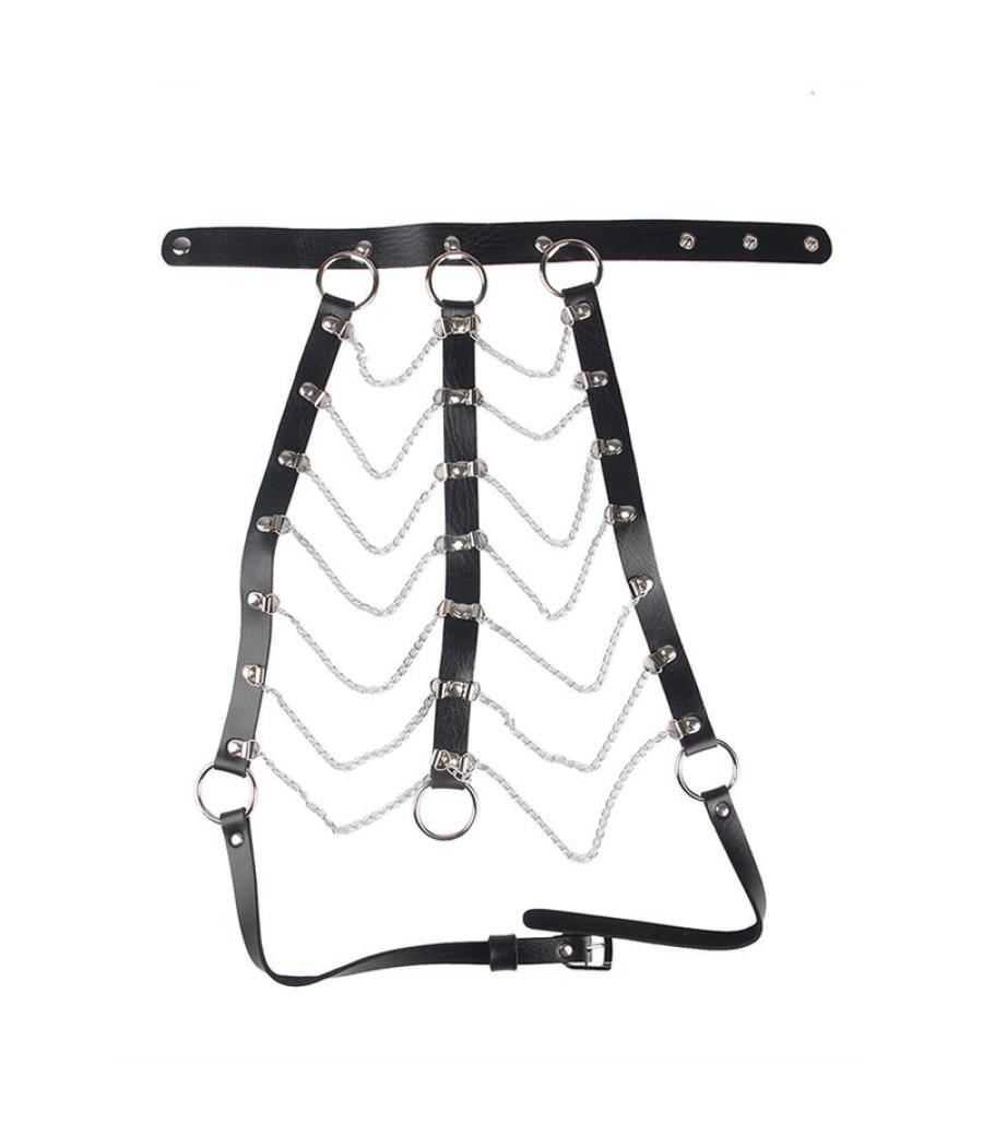 Subblime - arnÃs de pecho cadenas cuero negro talla Ãnica