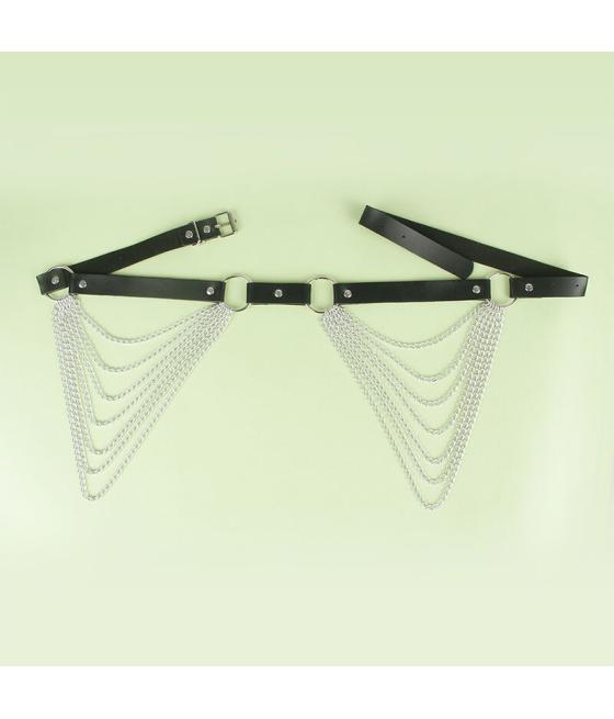 Subblime - cinturon de cadenas cuero negro talla Ãnica
