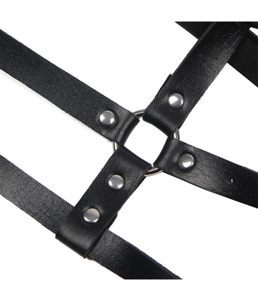 Subblime - arnÃs de pecho anillas de cuero negro talla Ãnica