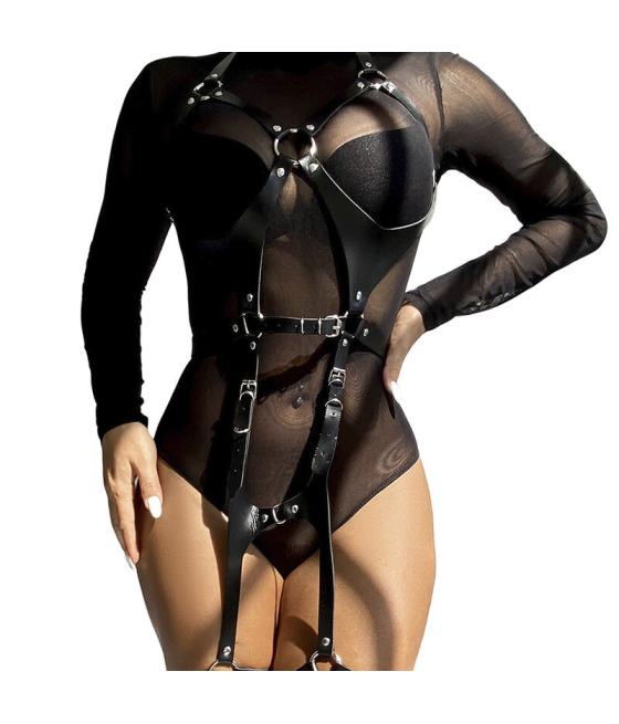 Subblime - arnÃs cuerpo entero con hebillas cuero negro talla Ãnica