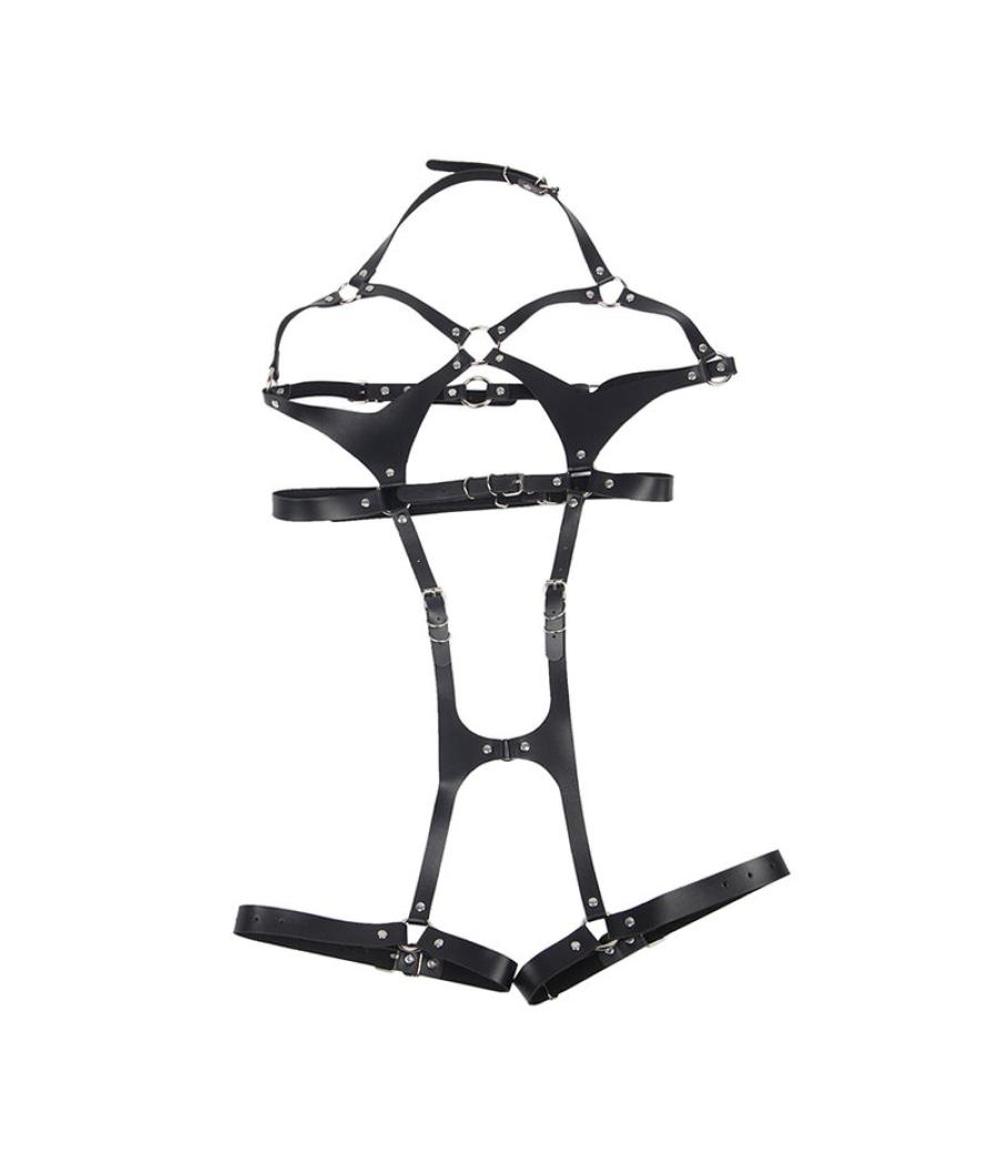 Subblime - arnÃs cuerpo entero con hebillas cuero negro talla Ãnica