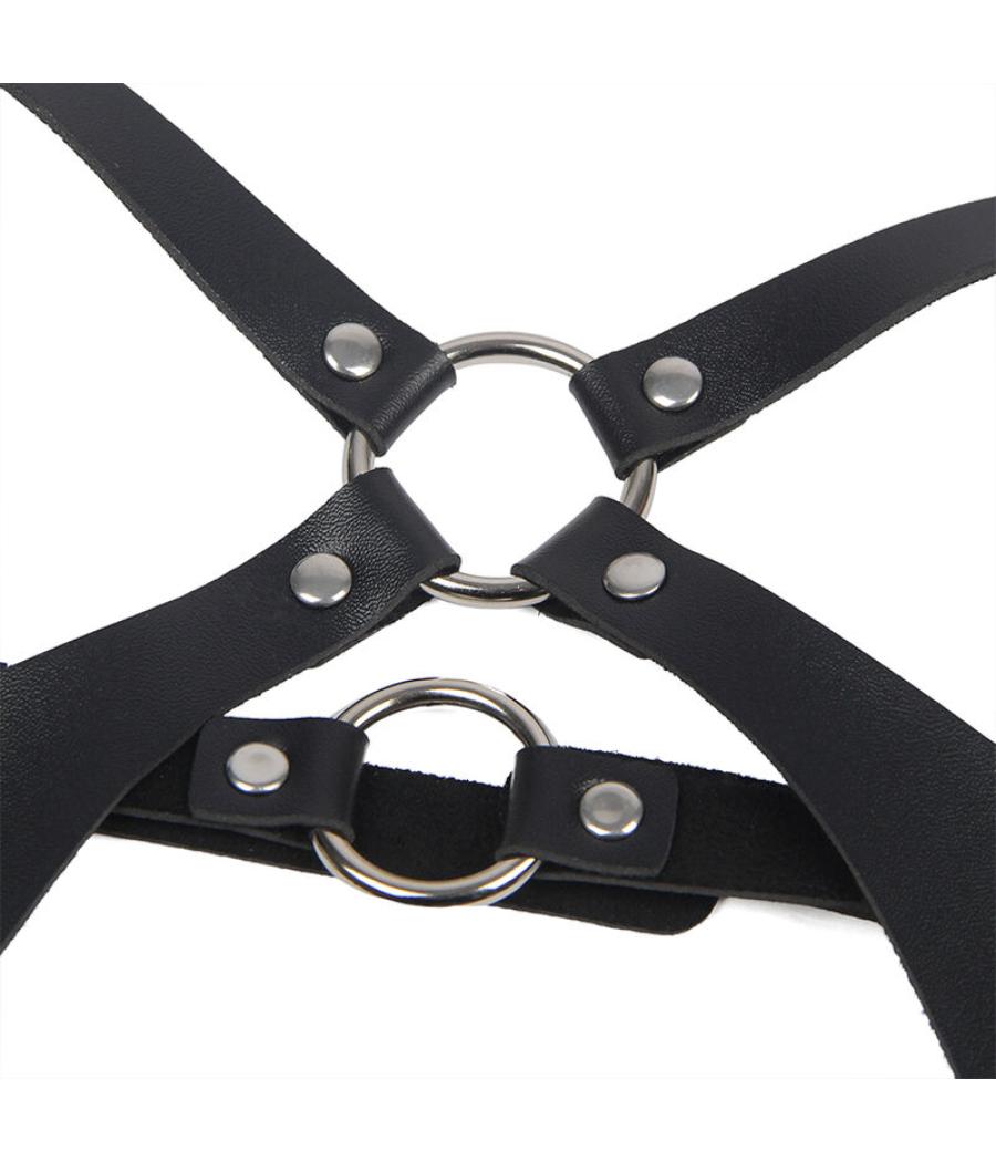 Subblime - arnÃs cuerpo entero con hebillas cuero negro talla Ãnica