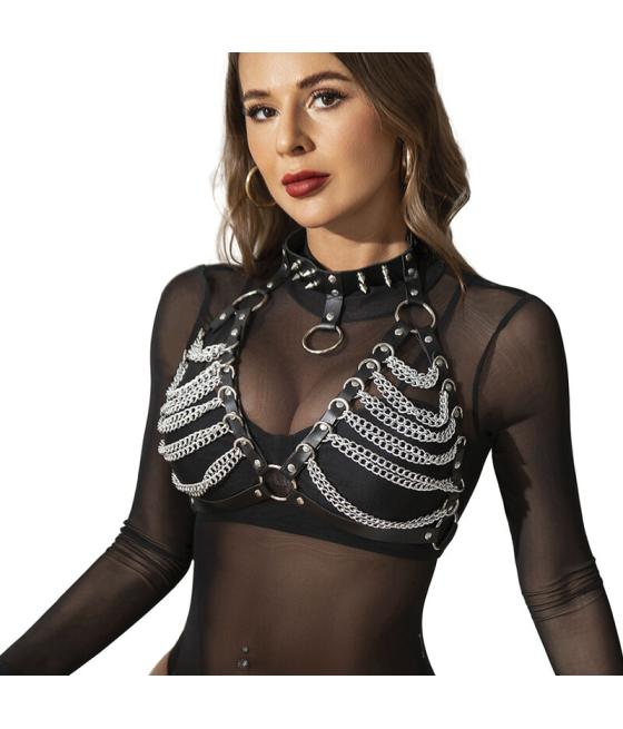 Subblime - arnÃs sujetador y collar con cadenas talla Ãnica