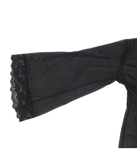 Subblime - bata tela transparente detalle encaje negro s/m