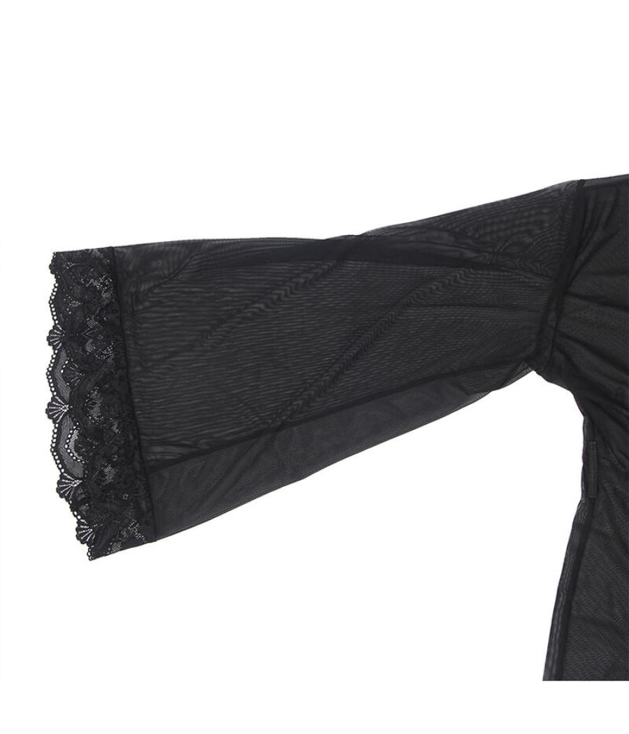 Subblime - bata tela transparente detalle encaje negro s/m