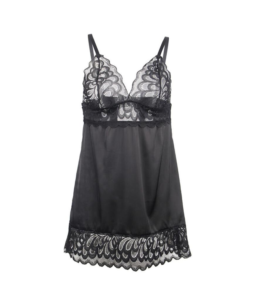 Subblime - babydoll con estampado floral pecho negro s/m