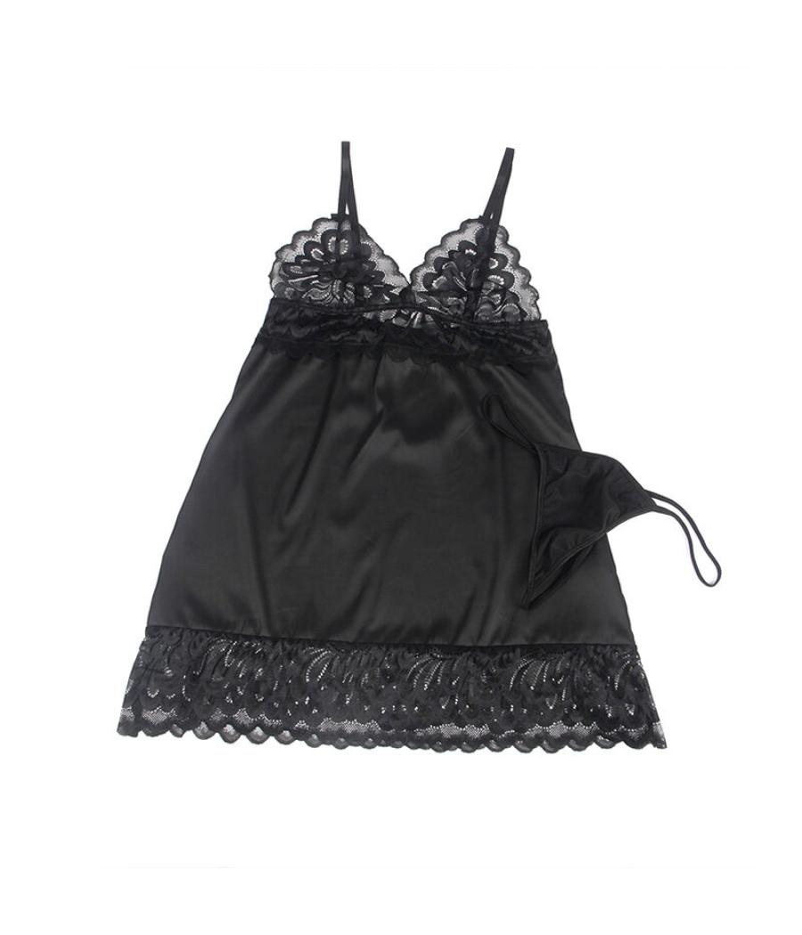 Subblime - babydoll con estampado floral pecho negro s/m