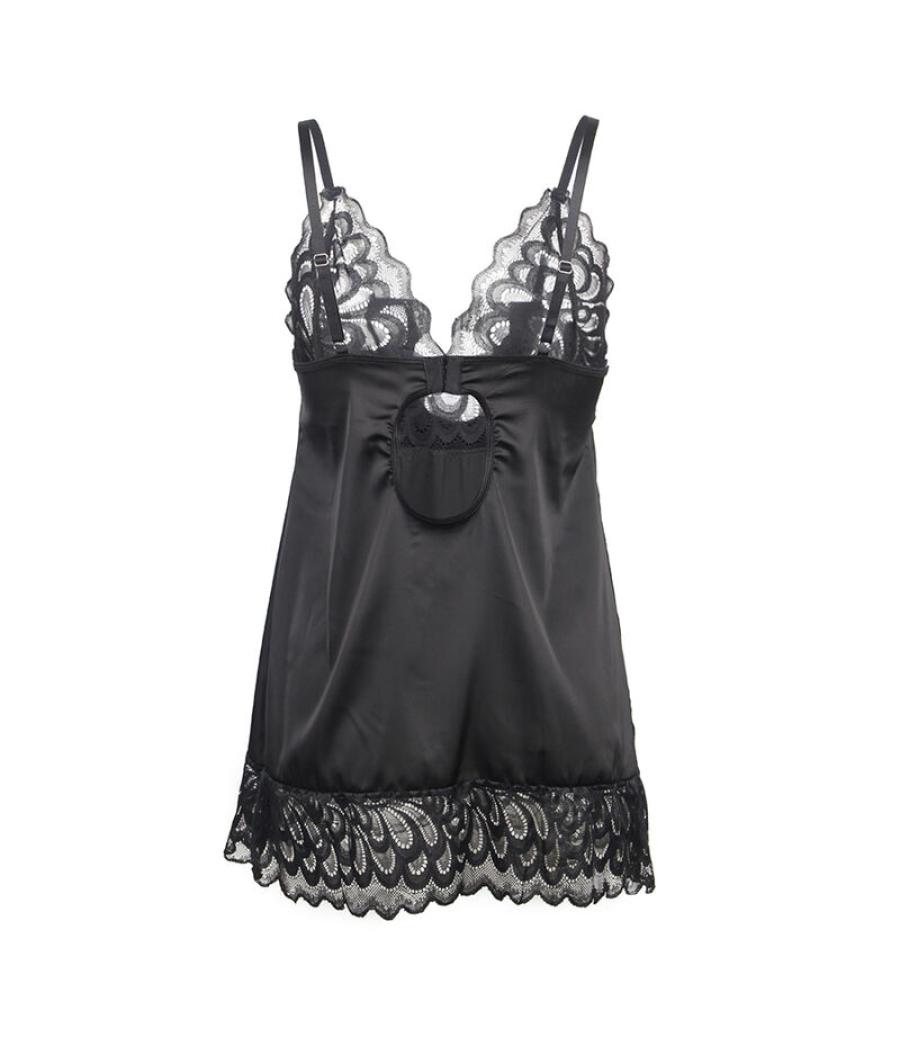Subblime - babydoll con estampado floral pecho negro s/m