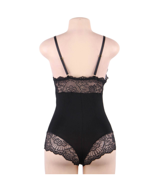 Subblime - teddy detalle encaje floral negro l/xl