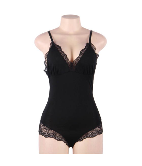 Subblime - teddy detalle encaje floral negro s/m