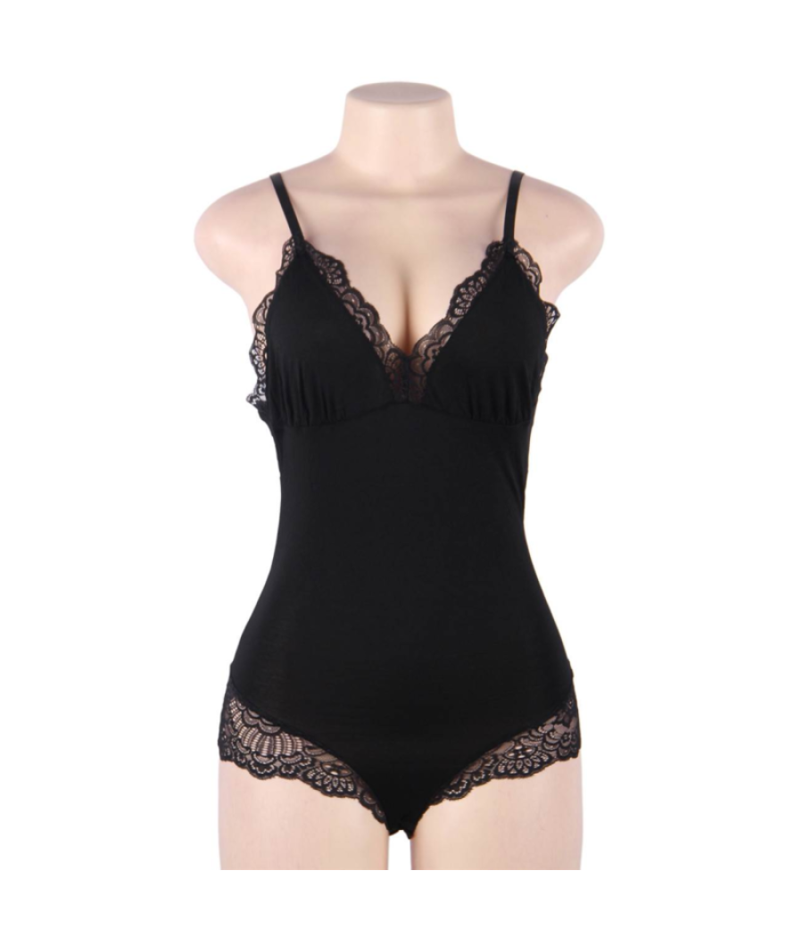 Subblime - teddy detalle encaje floral negro s/m
