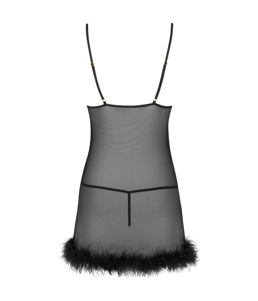 Livco corsetti fashion - zerunam set babydoll + tanga negro s/m